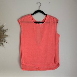 Adidas Orange Open Back Top Large